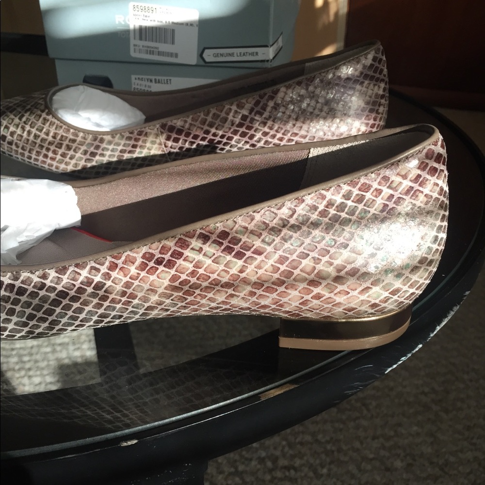 NIB ROCKPORT Adelyn Snakeskin Ballet Flats sz 9.5 - Picture 3 of 7